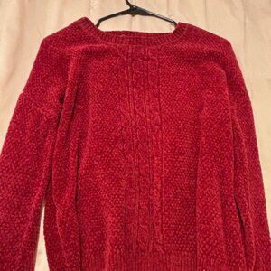 Pink rose red sweater top